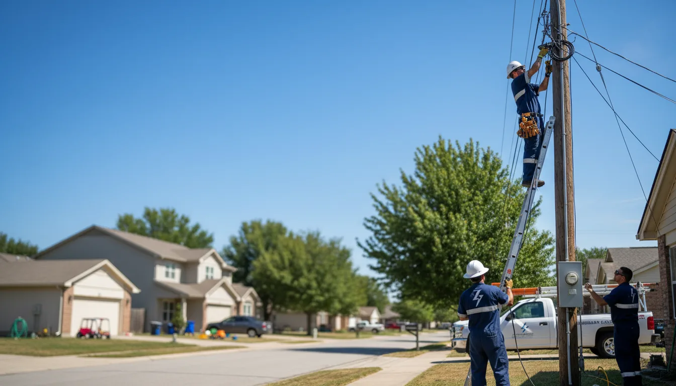 Residential electrician providing installation services in Palmyra, NE